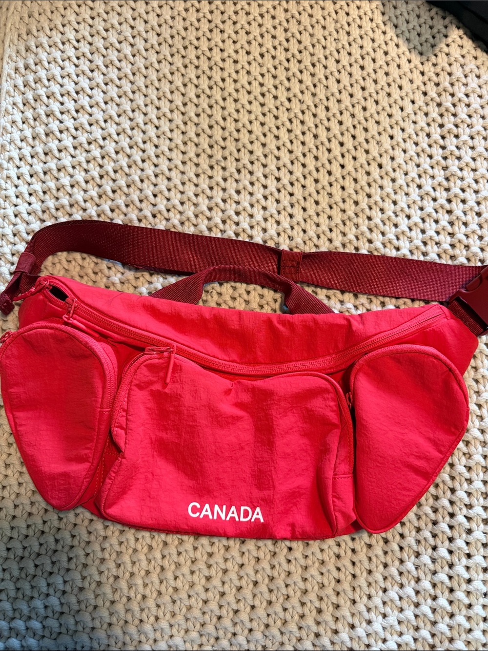 lululemon athletica Red CANADA Belt Bag